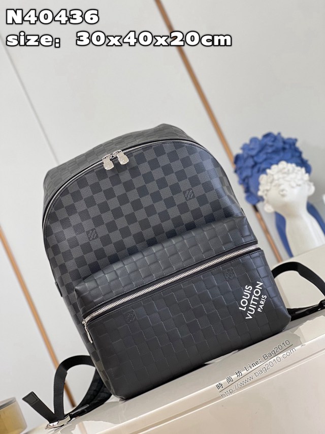 LV專櫃2023新款Discovery小號雙肩包 N40436 路易威登Damier2系列男士後背包 dn1376